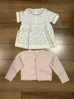 Combe mini 半袖&カーディガン2枚セット 90cm100cm