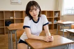 【T001】AI美女 画像 L版 写真プリント 生写真 作品 ポスター 体操服
