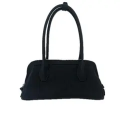 ガマグチ風横長ハンドバッグ