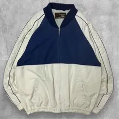 70s Sears ジャケット 白x青 切替 M ライトアウター ヴィンテージ