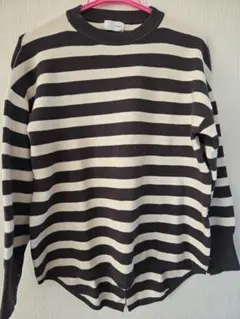 グローブ　ストライプ 長袖ニット