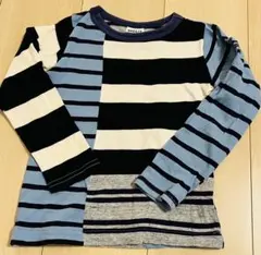 ストライプ柄 長袖カットソー 110サイズ