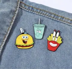 スポンジ・ボブ ピンバッジセット　スポンジボブ　イカルド　カーニさん