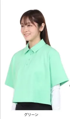 新品Sサイズ　J.LINDEBERG 短丈 ポロシャツ クロップドトップス