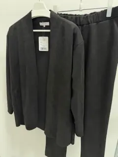 【新品タグ付】Lilvendor セットアップ L 黒　カーディガン×パンツ
