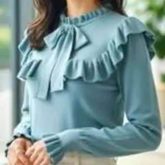 新品★ZARA ザラ フリル&リボン付きニットセーター Sサイズ