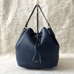 未使用級✨バリー 2way 巾着 ショルダーバッグ バイカラー レザー