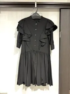 Arobe Sheer Frill Dress BLACK ワンピース - メルカリ