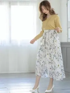 【GRL】花柄イレヘムスカート k8216z