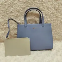 アニエスベー　sophie　ミニ　トートバッグ　ハンド　ライトブルー　ポーチ付き