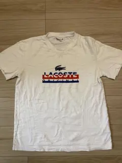 【美品】LACOSTE ラコステ ロゴTシャツ ORIGINAL US M 白