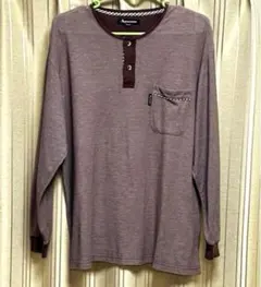 アクアスキュータム　（レナウン）長袖Tシャツカットソー M 薄手ブラウン　紳士