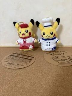 ポケモンカフェ ピカチュウ ストラップ 2体セット