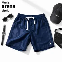 arena アリーナ 水陸両用 ハーフパンツ ネイビー L スイムパンツ 膝上丈のサムネイル