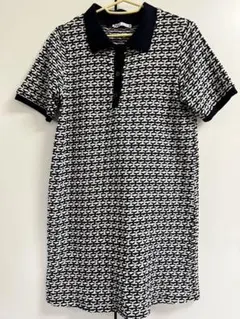 ZARA ポロシャツ　ワンピース　ネイビー　ゴルフウェア