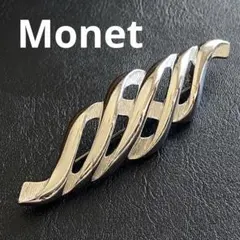 Monet モネ　ヴィンテージ 格子デザイン　ブローチ　入学式　卒業式