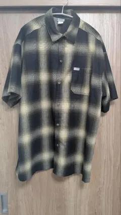 caltop 半袖オンブレチェックシャツ　Lサイズ