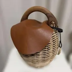 POLENE ポレーヌ yke タン レザーカゴバッグ - メルカリ