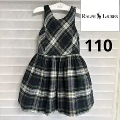 POLO ralph lauren キッズ　チェック柄ワンピース【110】