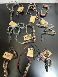 【現地直輸入】アボリジニ　ネックレス　現地タグ作き　ハンドメイド　新品