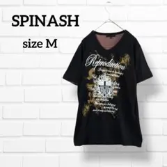 スピナッシュ フェイクレイヤード Vネック Tシャツ ブラック HT256のサムネイル