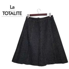 【美品】La TOTALITE ラトータリテ ウール100%ドット柄スカート40のサムネイル