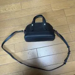 美品】メゾンエシェル 2WAYエコレザーミニボストンバッグ ブラック