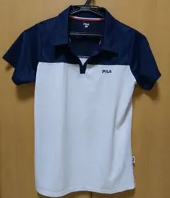 FILA 半袖ポロシャツ ネイビー/ホワイト レディースM