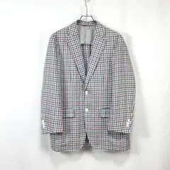 Allegri テーラードジャケット ギンガムチェック 2ボタン リネン Mのサムネイル