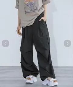 pageboyパラシュートパンツ　ブラック