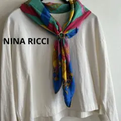 Nina Ricci 大判スカーフ シルク100% マルチカラーのサムネイル
