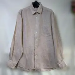 UNIQLO　メンズLサイズ　麻100% 春夏長袖シャツ最終価格