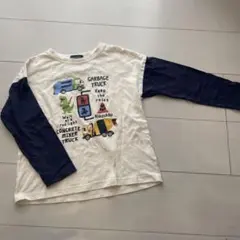 【新品】klädskåp トラックプリント 長袖 カットソー 120cm