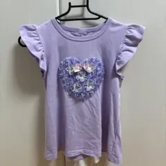 CUTE PRINCESS 立体ハートモチーフ 半袖Tシャツ ラベンダーのサムネイル