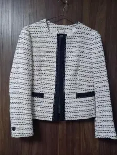 23区 ノーカラーツイードジャケット