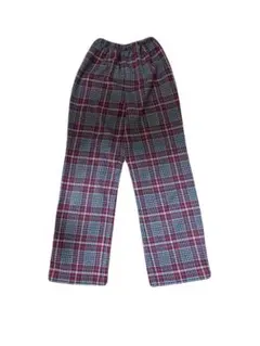 【ファミリア】新品 パンツ 9分丈 ロング チェック XF 女の子 男の子 赤 ファミリア】パンツ 9分丈 ロング チェック XF 女の子 男の子 赤