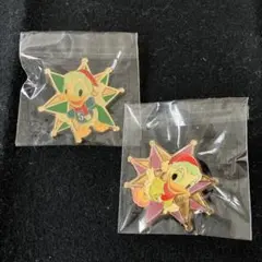【ディズニー】ドナルド ・デイジー星型ピンバッジセット