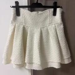 ミシェルマカロン ホワイト美脚ツイードスカート