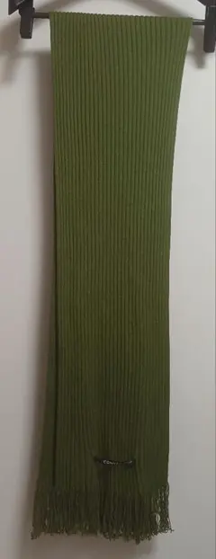 THE CONRAN SHOP リブニットマフラー オリーブグリーン