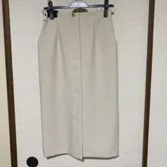 「無地」 NATURAL BEAUTY BASIC タイトスカート オフホワイト