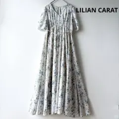 LILIAN CARAT リリアンカラット 花柄ロングワンピース 半袖のサムネイル