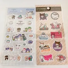 サンリオシールセット　はぴだんぶい　キティ　クロミ　シナモン　マイメロ　しろたん