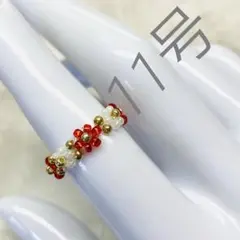 023　【まとめ買い割引あり！！】　ビーズリング　ビーズ指輪　ハンドメイド