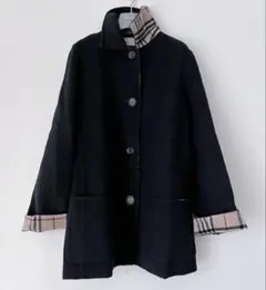 BURBERRY◆バーバリー◆クリーニング済カシミヤ混コート◆ノバチェックのサムネイル