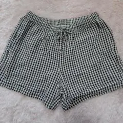 ユニクロ ショートパンツ サッカー生地 ギンガムチェック