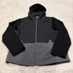 【引っ越し処分】THE SHOP TKフード付きパーカー ブラック/グレー
