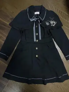 ★axes femme POETIQUE★ティータイムケープ付きトレンチコート黒