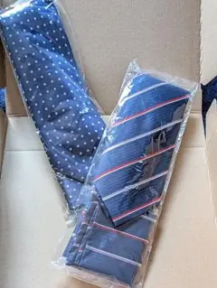 ENLISION ネクタイ 2本セット ドット ストライプ　チーフ付　未開封