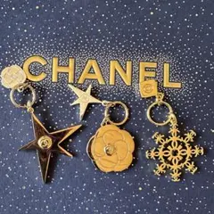 シャネル ホリデー 限定 チャーム 3点セット 雪の結晶 コメット カメリア