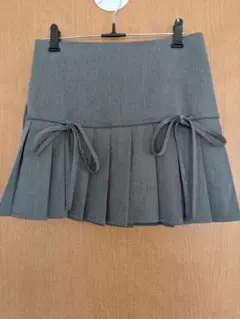 CHIP CLIP グレー プリーツスカート S
